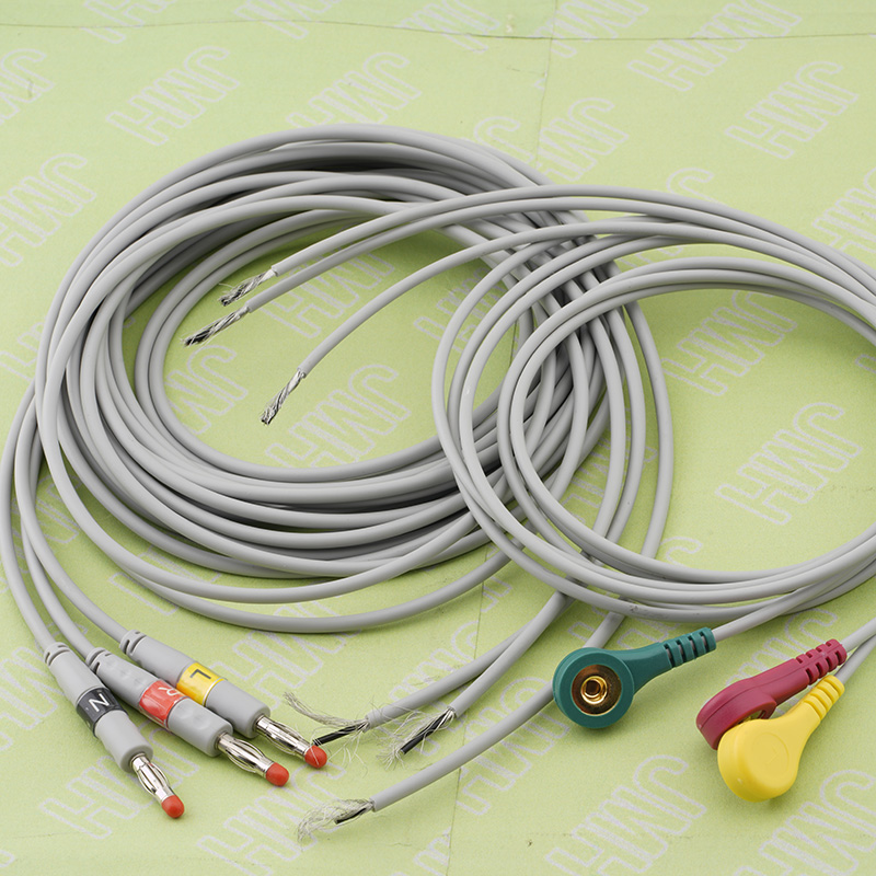 Leader Line - Banana Plug Connector Cable Produto, ECG,