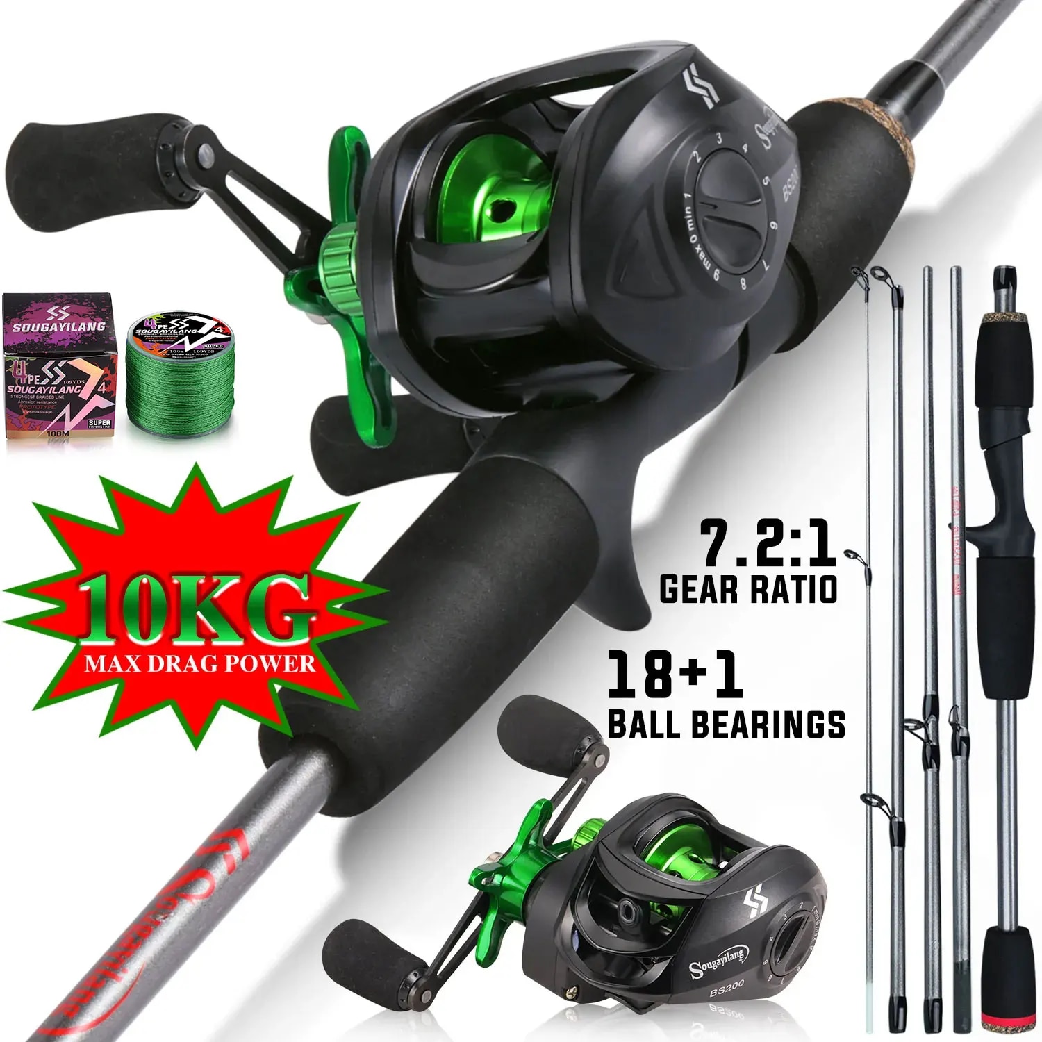 Fishing Line Spooler - Sougayilang vara de pesca combo 1.7m