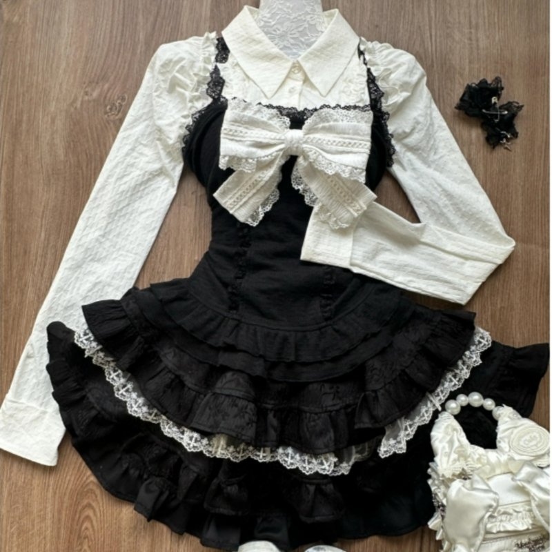 Y2k estética lolita estilo 3 p - Fly Line avaliação e preço