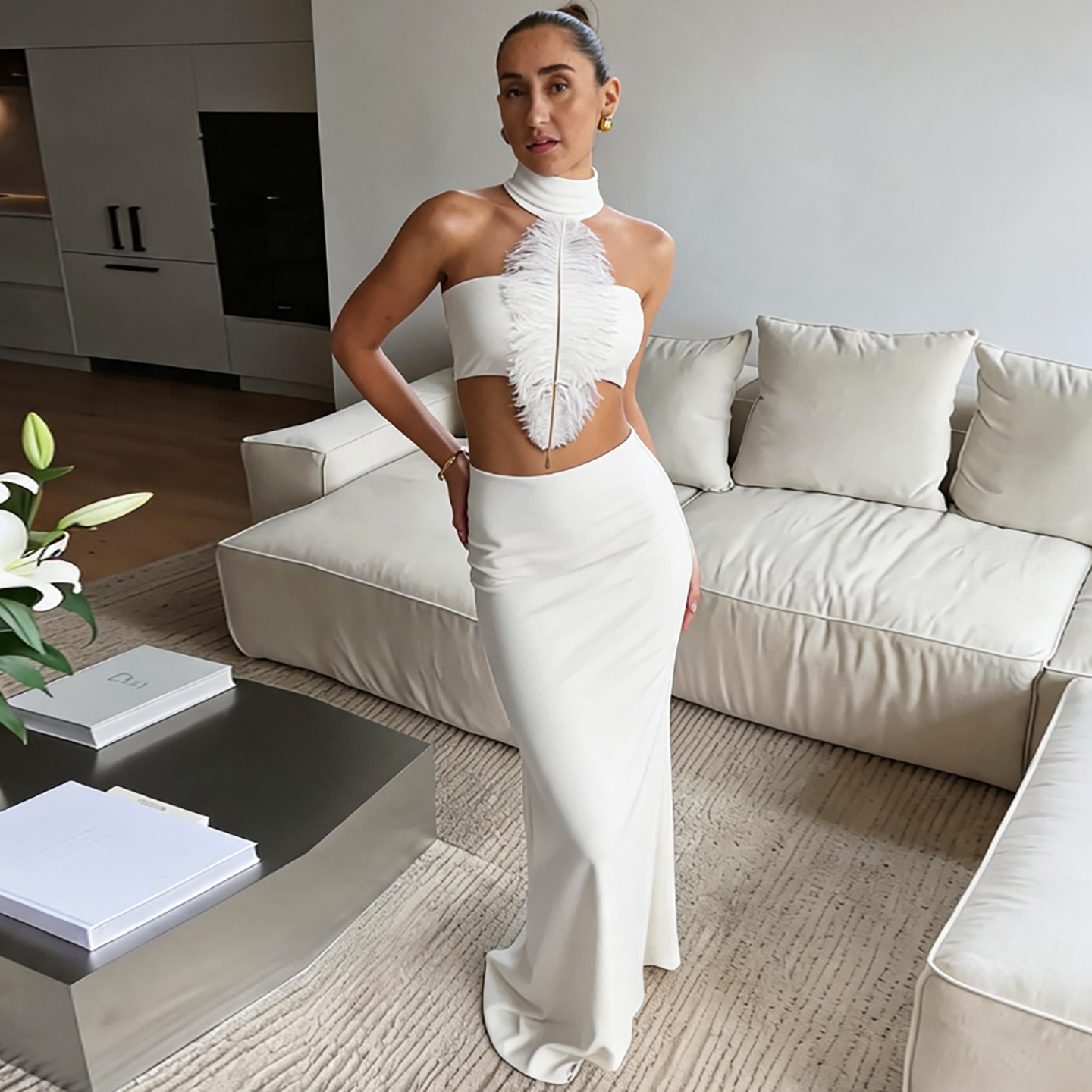 Conjunto Feminino Branco Sexy  - Fly Line avaliação e preço