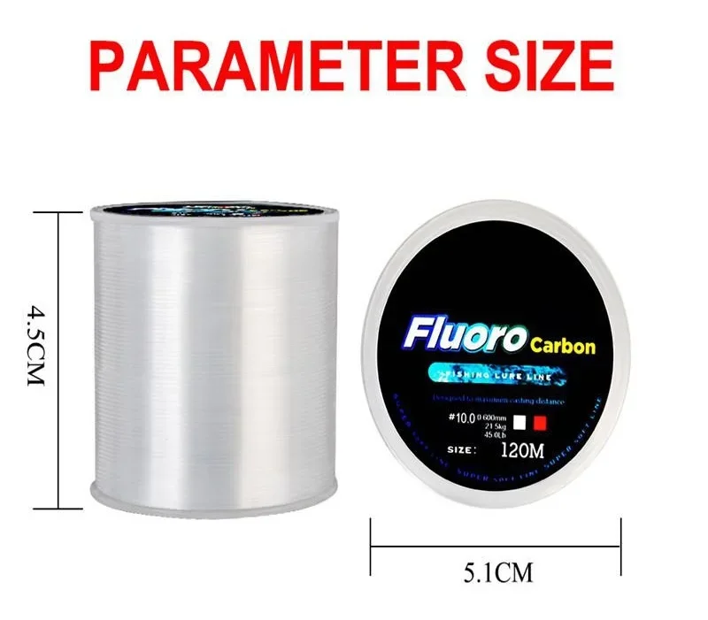 Linha de pesca 120m 0.20mm-0.6 - Fluorocarbon Line avaliação e preço